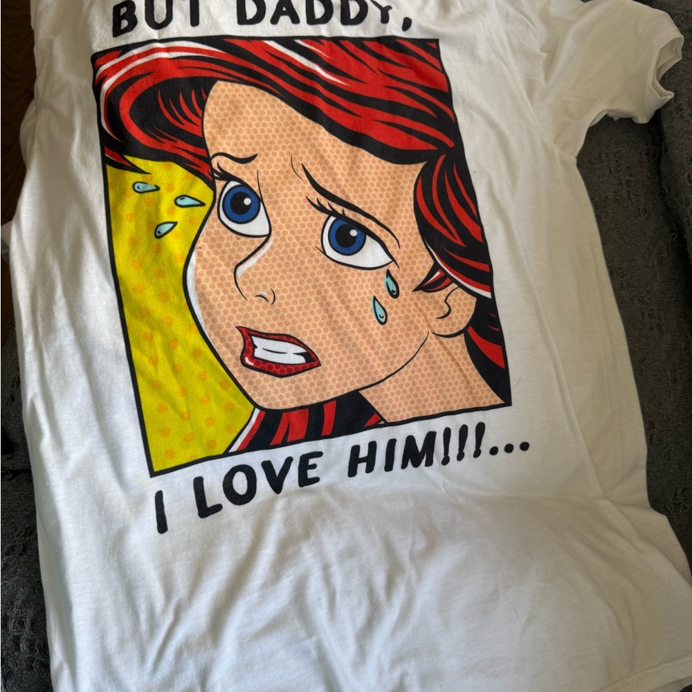 Disney White Ariel Little Mermaid Graphic Tee - Brand New and Never Worn